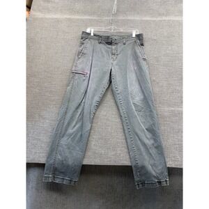 Weatherproof Ankle Jeans Mens 34x32 Olive Green Cotton Stretch Straight‎ Leg